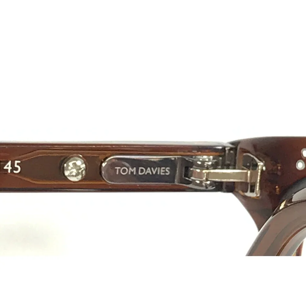 Tom Davies Eyeglasses Frames TD781 Col. 2350 Transparent Brown Square 51-16-145